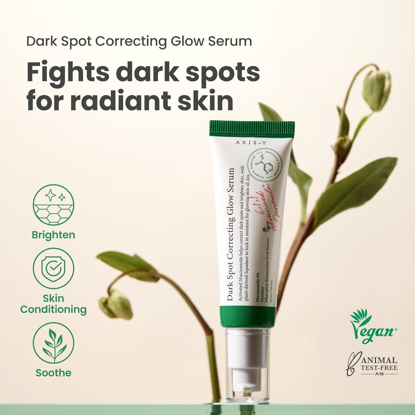 Dark Spot Correcting Glow Serum – Brightening Niacinamide Serum for Radiant, Even Skin