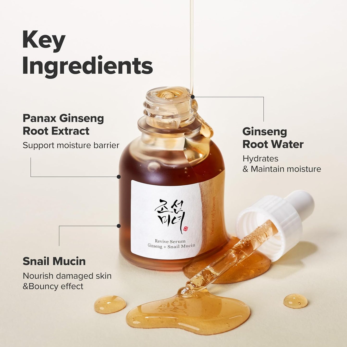 Revive Serum – Ginseng & Snail Mucin Repair Serum for Hydration, Glow & Anti-Aging