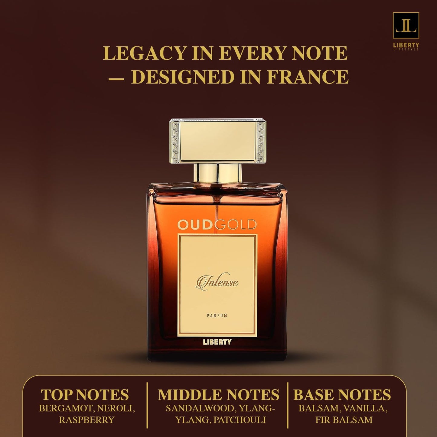 Luxury Oud Intense Parfum for Men – Long-Lasting 12H Premium French Fragrance