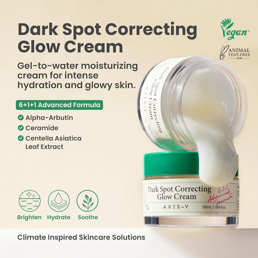 AXIS-Y Dark Spot Correcting Glow Cream 50ml – Brightening, Hydrating & Skin Tone Even Cream